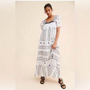 Womens free people Jamie Embroidered Maxi Dress size medium